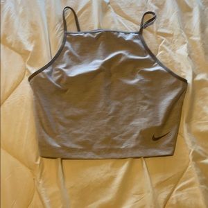 Grey Nike Workout Crop